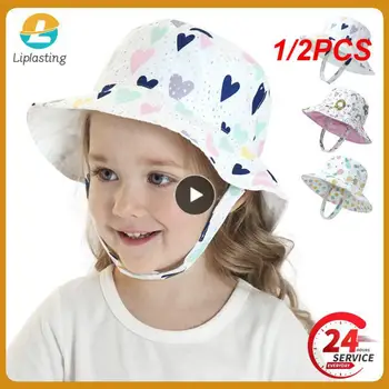 1/2 BUC Primavara-Vara pentru Copii Pălărie Panama Reversibile Purtate de Desene animate Dublă față-Verso Găleată Pălării Pentru Băieți Copilul Anti UV de la Soare
