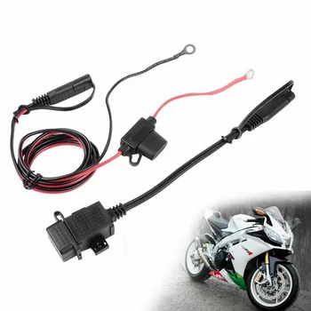 1 buc 12-24V Impermeabil Motocicleta Dual USB Încărcător Kit SAE pentru Cablu Adaptor USB Cablu de 120cm Inline Siguranță Pentru Telefon Tableta GPS