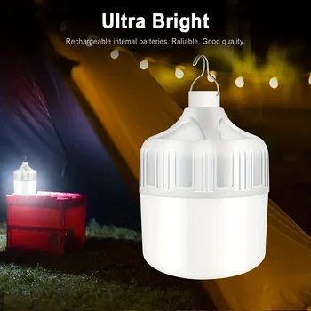 1 buc-LED reîncărcabilă bec iluminare în caz de urgență, pană de curent, de uz casnic în aer liber camping piața de noapte stand de podea lampa