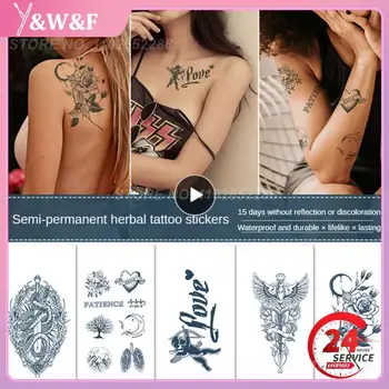 1BUC autocolante Tatuaj Semi-permanent rezistent la apa Tatuaje Temporare Luna de Stele Wolf Arta Corp Complet False, Tatuaj Femei Bărbați
