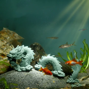 1Set Stil Chinezesc Dragon de Piatră Acvariu Micro Peisaj Decor Ornamente Rezervor de Pește Acvariu Accesorii de Birou Acasă Ornament