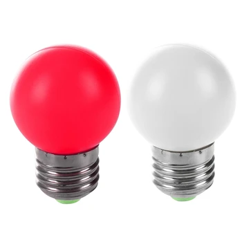 2 buc E27 LED Lumina Alba Bec Bec de Plastic De 0,5 W Putere - Alb & Rosu