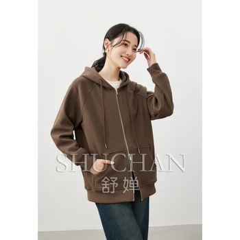 2024 noi hoodies femei zip-up hoodie Poliester streetwear femei hanorac coreeană de moda de îmbrăcăminte pentru femei