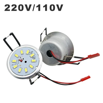 220V 110V Downlight LED-uri de Lumină Integrat Cupa carcasă din Aluminiu 3W 5W Bec de Porumb Evidentia Panoul de Lumina Rotund 5730SMD Încastrat Lampa
