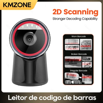 2D de coduri de Bare Scanner Imagine Platforma Desktop Scaner 1D 2D QR Code Reader USB 360° Omnidirectional Mare viteză, Precizie Scanner
