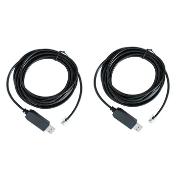 2X USB Pentru a Rj11 Rj12 6P4C Adaptor Serial Cablu de Comandă EQMOD Pentru Az-Gti Muntele Conectare Pc Pentru Control de Mână prin Cablu,1.8 M