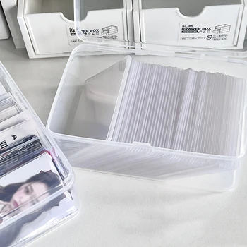 3 Inch Photocards Cutie De Depozitare Transparente Autocolante Coreea De Idol Titularul Cardului De Birou Organizator De Stocare Caseta De Clasificare Papetărie