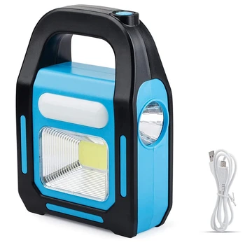 3 în 1 Solar USB Reîncărcabilă COB LED Camping Lanternă, de Încărcare pentru Dispozitiv, rezistent la apa de Urgență Lanterna LED-uri Lumina
