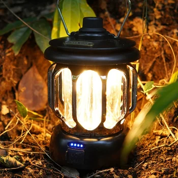 3500 Ma în aer liber Camping Light LED Retro Cal Felinar Portabil Cort de Lumină Convenabil de Încărcare USB Camping Lumina