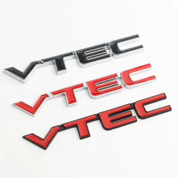 3D Metal Logo-ul VTEC Emblema Litere Masina Fender Insigna Portbagaj Decal Pentru Honda Civic Accord CB400 Odyssey CRV VTEC Autocolant Accesorii
