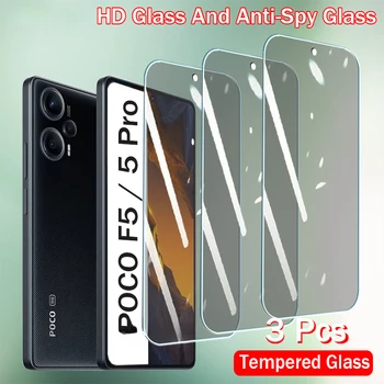 3Pcs de Confidențialitate Sticlă Călită Pentru Xiaomi POCO F5 X5 F4 X4 F3 Pro GT X3 NFC Anti-spy Ecran Protector POCO F5 X5 Pro Capac de Sticlă