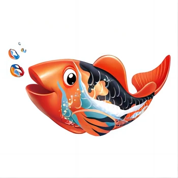 4-bucata Set Robo Fish, Albastru, Roz (nou si Sigilat) - 12 Stiluri, Culori Aleatorii, Jucării Pisica, Caine de Companie Jucărie Pisica Jucarii Interactive