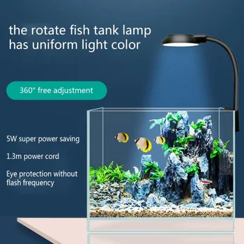 5W Rezervor de Pește Clemă de Lumină LED Acvariu Lumina de Iluminat Multifunctional Nu Pâlpâie Rezervor de Pește Clip-on, Lampa Pentru Acvariu Rezervor de Pește