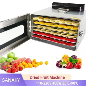 6-strat de Alimente Uscător de Fructe Uscator de Aer Fructe Uscate Mașină Mică Acasă Dehydrator Rongdou animale de Companie Snack Uscare Voltage110V-220V
