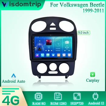9.0 inch Pentru VW Beetle 1999-2011 Inteligent Multimedia Player Video, Radio, GPS, 4G, WIFI de Navigare Carplay+Auto Android12