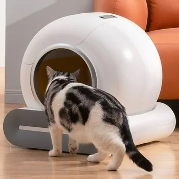 APP de Control de Toaletă Pisica Inteligent Comode Interior Cutie Mare Tava de Auto-Curățare Automată Nisip pentru Pisica de Nisip Produse pentru animale de Companie