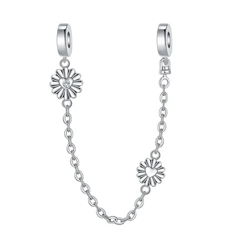 Argint 925 daisy boutique lanț de siguranță, farmecul original se potrivesc Pandora brățară farmecul șirag de mărgele colier Diy femei bijuterii
