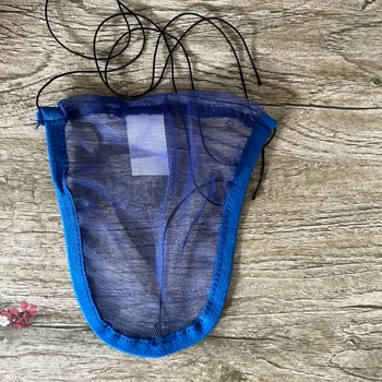 Barbati Sexy Lace Up Husă G-String Pur Ultra-Subțire Bikini Tanga T Înapoi Boxeri Invizibil Lenjerie Deschide Fund Lenjerie Erotica