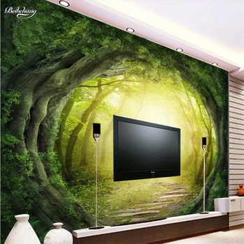 beibehang papel de parede foto personalizat de Lux Calitate HD Fantezie Lumea Artei rădăcini pădure tunel 3d tapet mare pictura murala de perete