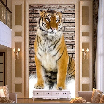 beibehang Personalizate pe scară largă wallpaper 3D foto murală Tigru intrarea tapet decorativ tablou papel de parede tapet 3d