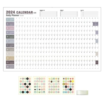 Calendar 2024 Calendar Lunar, Casa Familiei Planificator Gros Lunar Calendar De Perete Dropship