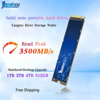 CoolFish SSD de 1TB, 2TB 4TB 512GB ssd, hard disk extern pcle Gen4*4 NVME M. 2 Solid state Drive de Tip C pentru PS4 Laptop Macbook