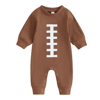 Copilul Copilul Bluză Salopetă de Rugby Element Print cu Maneci Lungi Pantaloni Salopeta pentru Nou-născut Haine Drăguț