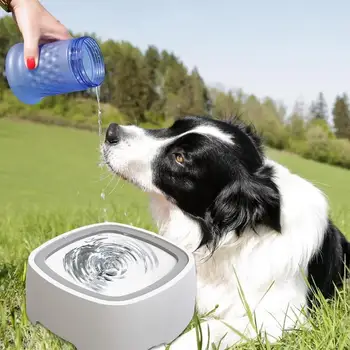 Câine De Apă Potabilă Castron Plutitoare Non-Umezirea Gurii Cat Castron Fără A Vărsa Apă Potabilă Dispenser Din Plastic Anti-Peste Castron Câine
