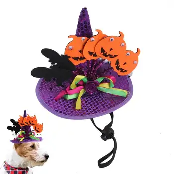 Câine De Halloween Bandană Pălărie Cainele Si Pisica De Halloween Pălărie Și Eșarfă Moale Animale De Companie Bandană Cu Bat De Dovleac Model Petrecere De Halloween