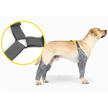 Câine de Recuperare Costum pentru Picioare Câine de Recuperare Mâneci Dupa o interventie chirurgicala cu Elastic Reglabil Salopeta Haine de Câine Respirabil Picior de Câine
