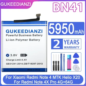 GUKEEDIANZI Baterie BN41 5950mAh Pentru Xiaomi Redmi Note 4 Baterie pentru Hongmi Note 4 / Redmi Notă 4X MTK Helio X20 Baterie