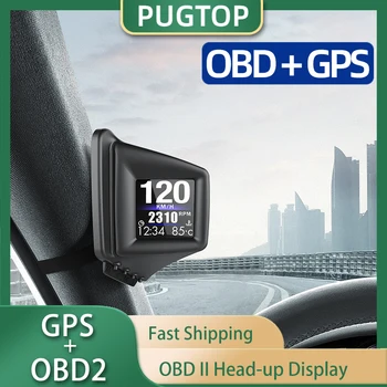 HUD OBD2+GPS Sistem Dual Head up Display HUD Masina tahometru Turbo de Apă sub Presiune Temp Vitezometru GPS Pentru Masina pe Benzina