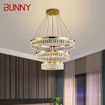 IEPURASUL Moderne de Cristal Pandantiv Lampă cu LED-uri de Creatie de Lux Inele Rotunde Candelabru Lumina Home Decor Pentru Living Sala de Mese