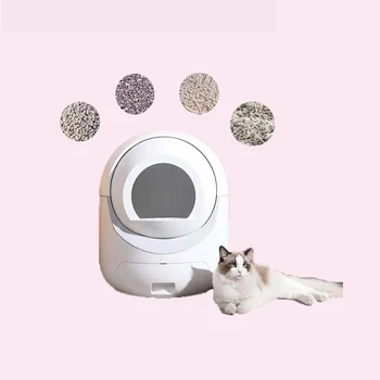 Inteligent Automat Pisica Box Inteligent WiFi Plastic Animale De Companie Consumabile Pisici Cutie Automata Auto-Curățare Companie Toaletă
