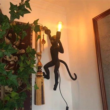 LED-uri moderne de Artă Maimuță de Perete de Lumină Rășină Nordic Lampă de Perete pentru Living Salon, Coridor, Cameră de Studiu Lumini Plafon Acasă Decor Interior