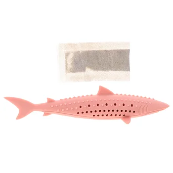 Masticabile Periuta De Dinti Catnip De Pește În Formă De Jucărie Pisoi Molar Musca Jucărie Amuzant Silicon Interesant Dentiție De Curățare