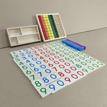 matematica montessori joc pentru Copii din Lemn Montessori Numărul Digital 1-9000 Cărți Jucării Pentru Elevii învață de Mici Dimensiuni Educaționale