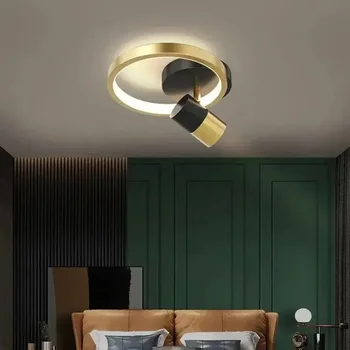 Moderne LED Lumini Plafon Decor Acasă Spoturi de Lux de Aur Lămpi Rotunde Dormitor Hol Hol Balcon Cameră de zi Iluminat Lustre