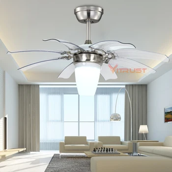 Moderne, Pliante, Ventilator Lumini de Moda Invizibil Mut Ventilator de Tavan Lampa de 42 Inch, ABS Palete Ventilator de Tavan Lumina