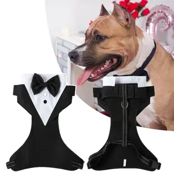Mozaic Câine Costumul De Nuntă Reglabil Circumferința Gâtului Afara De Tracțiune Moda Formale Câine Tinuta De Nunta