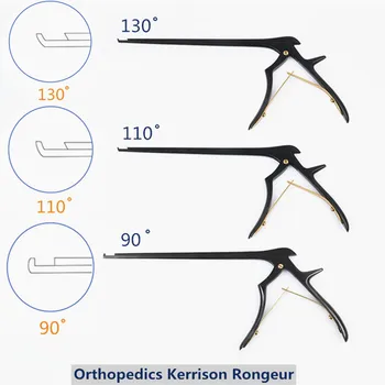 Negru trepan Kerrison 90 /110 grade 230mm Ortopedie animale de Companie Instrument Chirurgical
