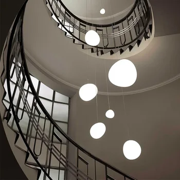 Nordic Decor Acasă LED Candelabre Pietriș Design Material Acrilic de Calitate Pandantiv Lumina Lămpii Living Restaurant Loft E27 Bec