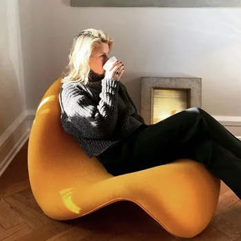 Nordic Elegante de Designer de Lounge cu Canapea, Celebritate Limba în formă de Canapea, Fotoliu, Postmodern Holiday Lodge Model de Camera