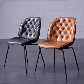 Nordic modern, simplu de lux lumina spatar din piele de scaun de luat masa acasă scaun de birou chaise стулья jocurilor pe calculator scaun