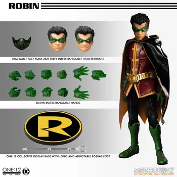 Original MEZCO UNA:12 Colective Batman Robin Damian Wayne Personaj de Film Arta de Jucărie Cadou Macheta de Colectie