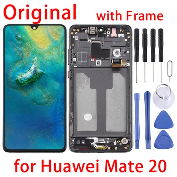 Original OLED Ecran LCD pentru Huawei Mate 20 Digitizer Ansamblu Complet cu Rama