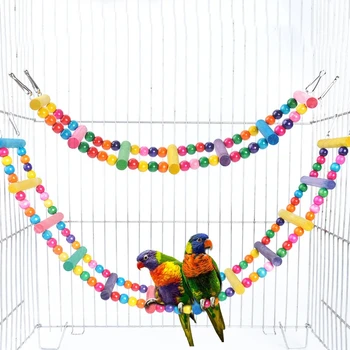 Papagal Alpinism Scara Jucărie animale de Companie Pasăre Formare Suspensie Punte Culoare Minge pentru exercitii Lemn Molar Jucarie Perus Consumabile Papagalul