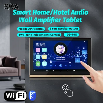 Perete acasă Amplificator cu Bluetooth WiFi 10inch Atingeți Ecranul de Două Zona de Audio de Sunet Amplificator pentru Difuzoare Electronice de larg Consum