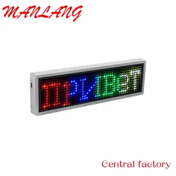 Personalizat CustomUSB Aplicație de control cu LED-uri Programabile Numele Insigna mini led insigna cu magnet și pin-ul de defilare de afișare mesaj semn Rec