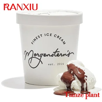 Personalizate de Unică folosință, pahare iaurt căzi de Diferite PLA cu cupola capac castron cu capac de gheață ceașcă de hârtie